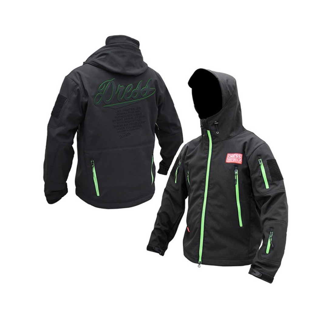 Showing image for Dress Tactical Jacket 3D Black Green Dress Tactical Jacket 3D Black Green image