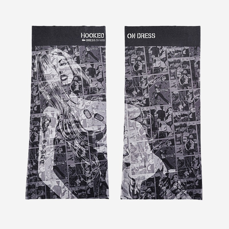 Neck Gaiter Dress Cool Neck Gaiter ”Girl Comic” Clothes, UV Clothing, Neck Gaiters image