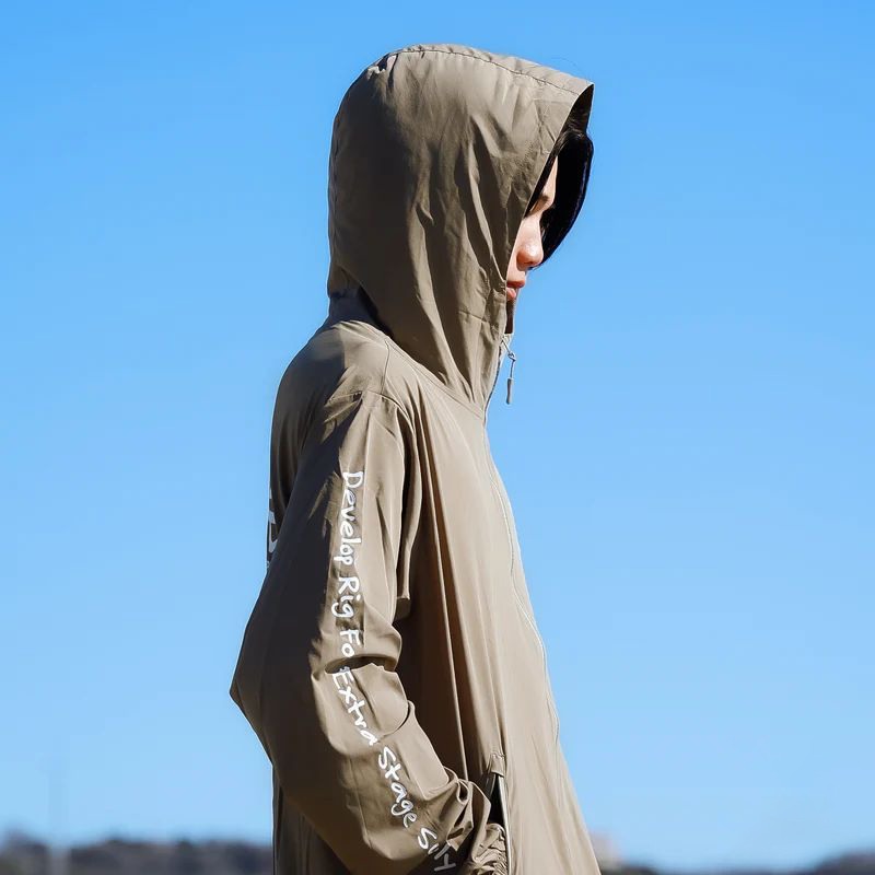Φούτερ Ζακέτα UV Dress Cool UV Cut Hoodie Sand Khaki Ένδυση, Φούτερ, Ρούχα UV image