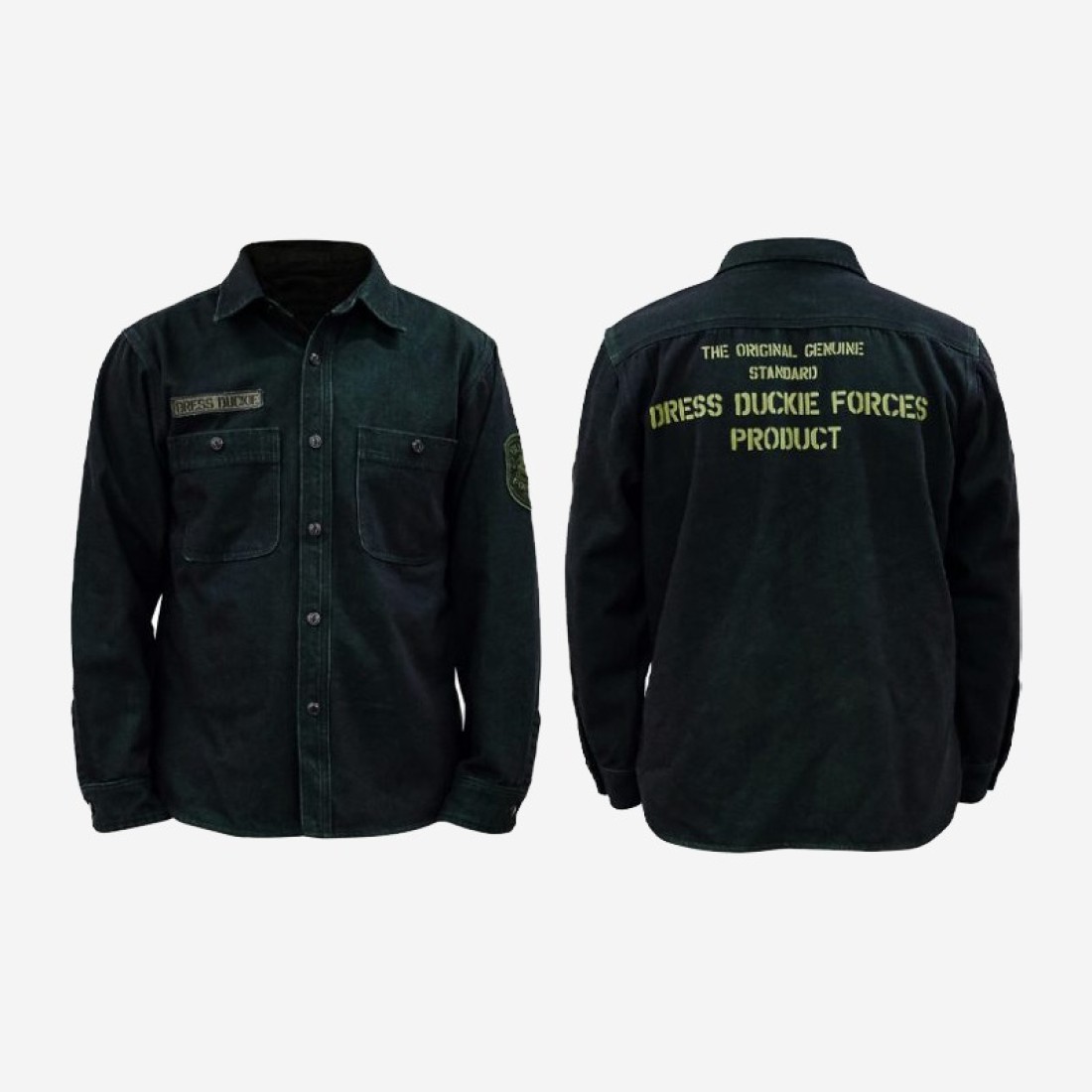 Dress Flannel Shirt Duck Black Green image