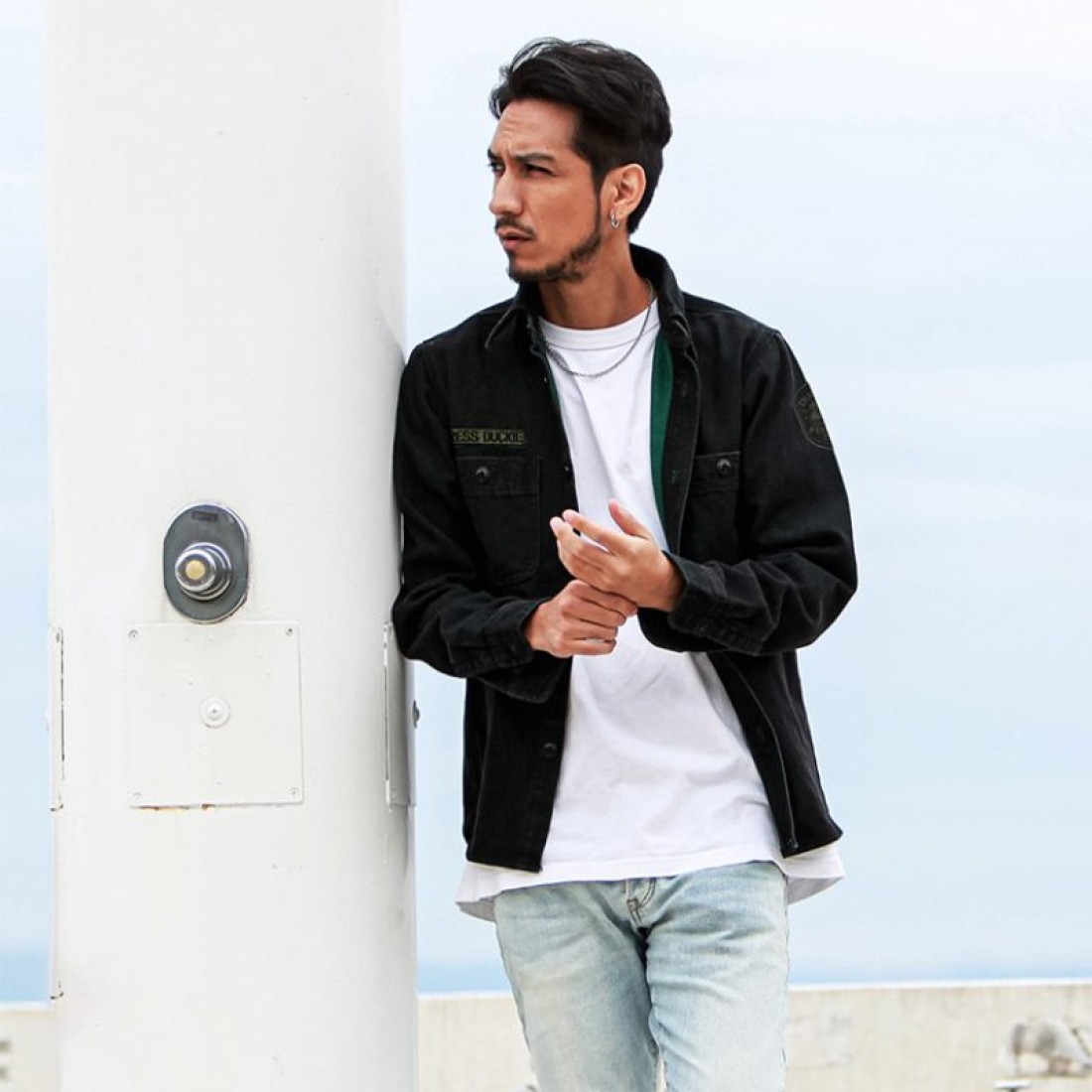 Dress Flannel Shirt Duck Black Green image