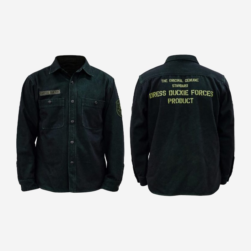 Dress Flannel Shirt Duck Black Green image