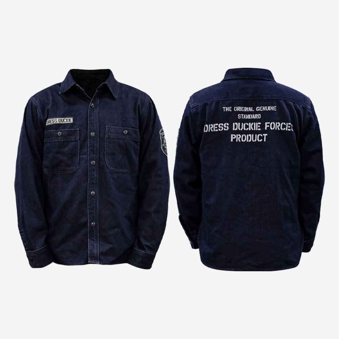 Dress Flannel Shirt Duck Navy Orange Clothes, Jackets image