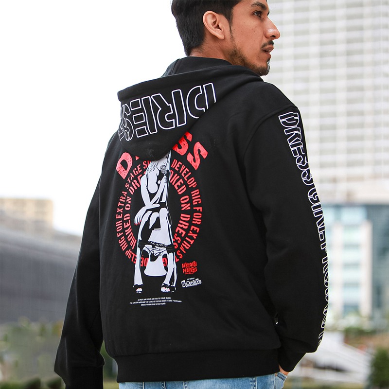 Φούτερ Ζακέτα Dress Lollipop Girl Hoodie Black Ένδυση, Φούτερ image