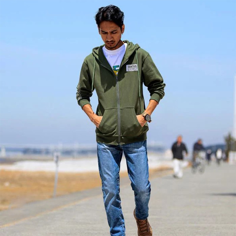 Φούτερ Ζακέτα Dress Lollipop Girl Hoodie Olive Ένδυση, Φούτερ image