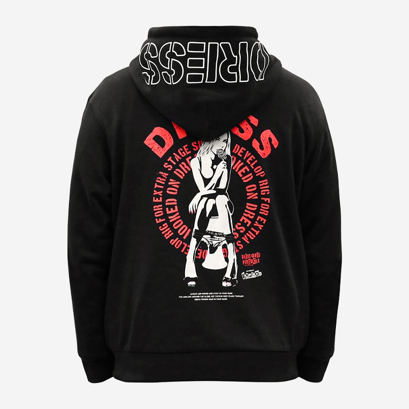 Φούτερ Ζακέτα Dress Lollipop Girl Hoodie Black