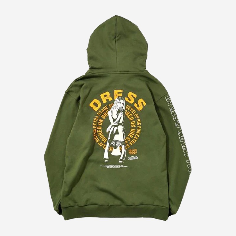 Φούτερ Ζακέτα Dress Lollipop Girl Hoodie Olive