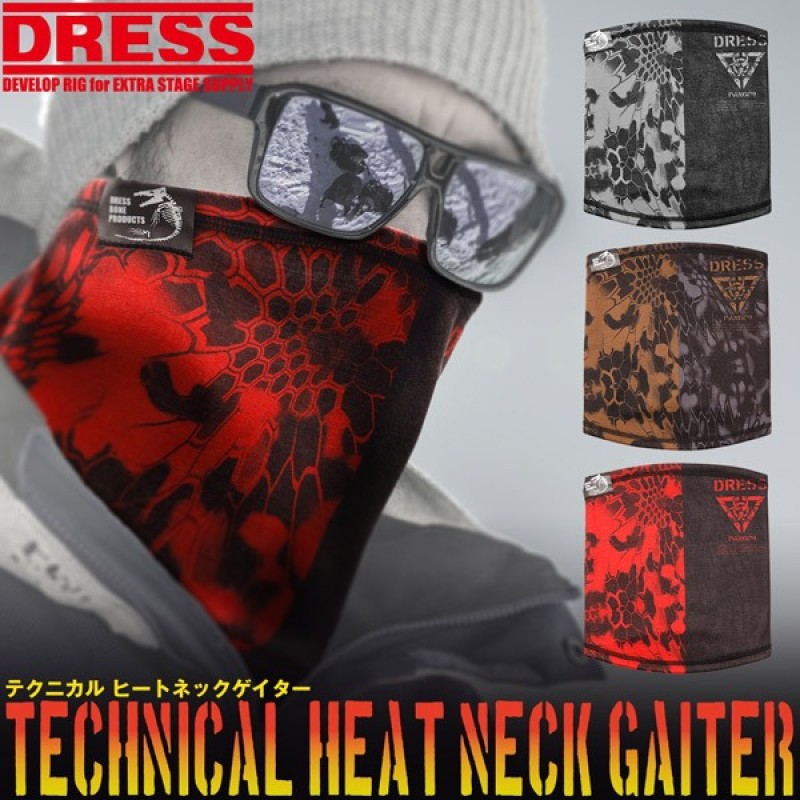 Γκέτα Λαιμού Dress Technical Heat Neck Gator Python Black/Red Ένδυση, Γκέτες Λαιμού image