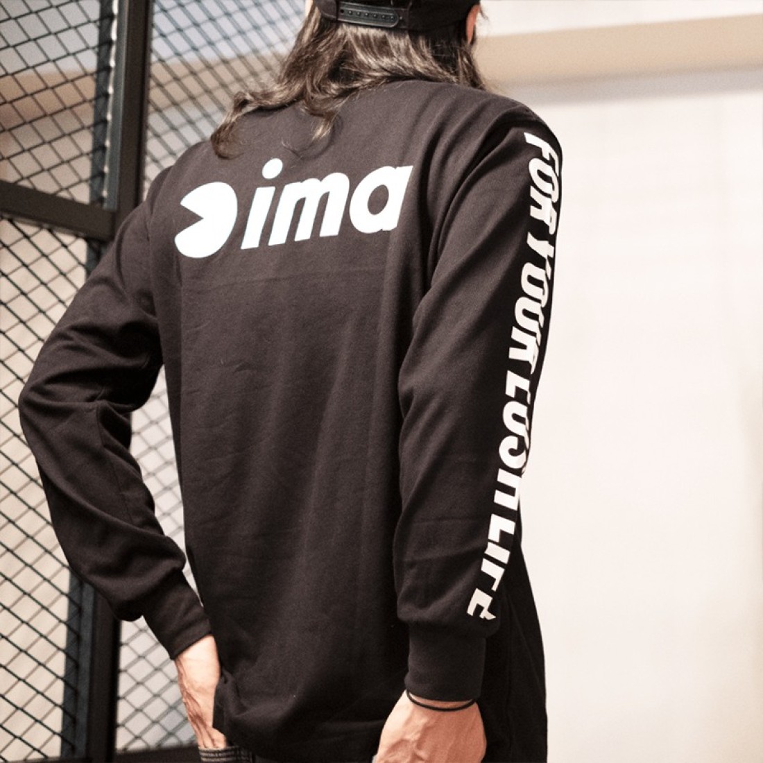 Ima Full Combo Long T-Shirt Black image