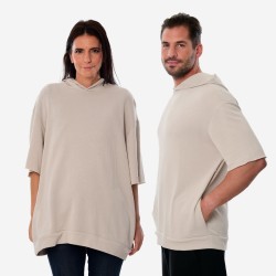 Κοντομάνικο Hoodie Oxean Beige