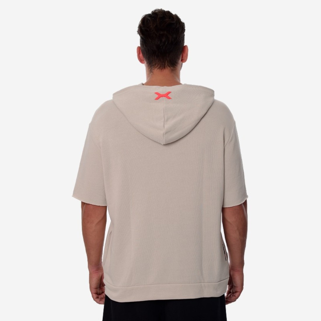 Κοντομάνικο Hoodie Oxean Beige Ένδυση, Φούτερ image