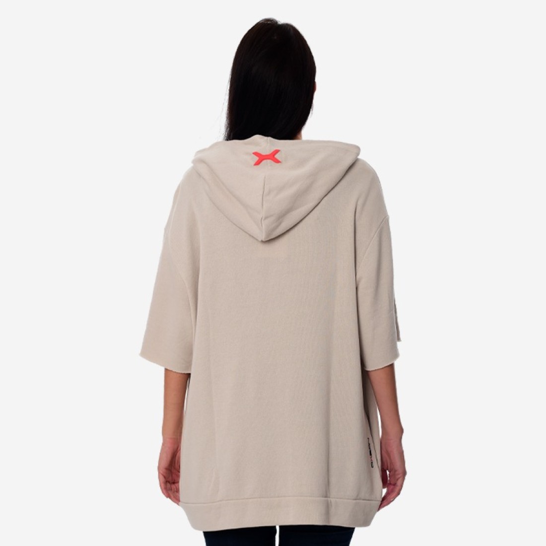 Κοντομάνικο Hoodie Oxean Beige Ένδυση, Φούτερ image
