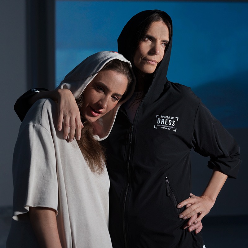 Κοντομάνικο Hoodie Oxean Beige Ένδυση, Φούτερ image