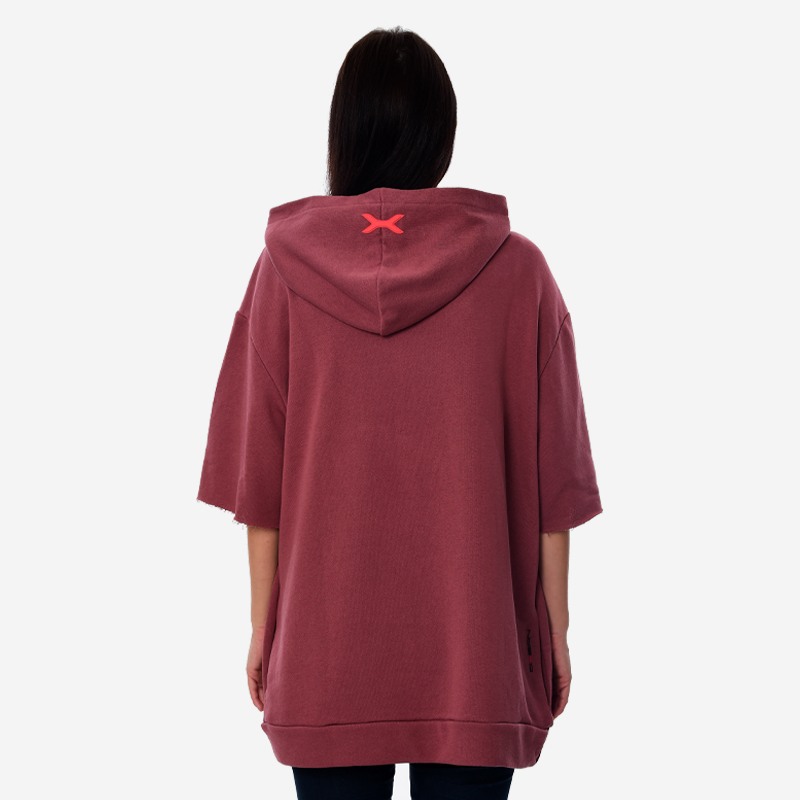 Κοντομάνικο Hoodie Oxean Cinnamon Red Ένδυση, Φούτερ image