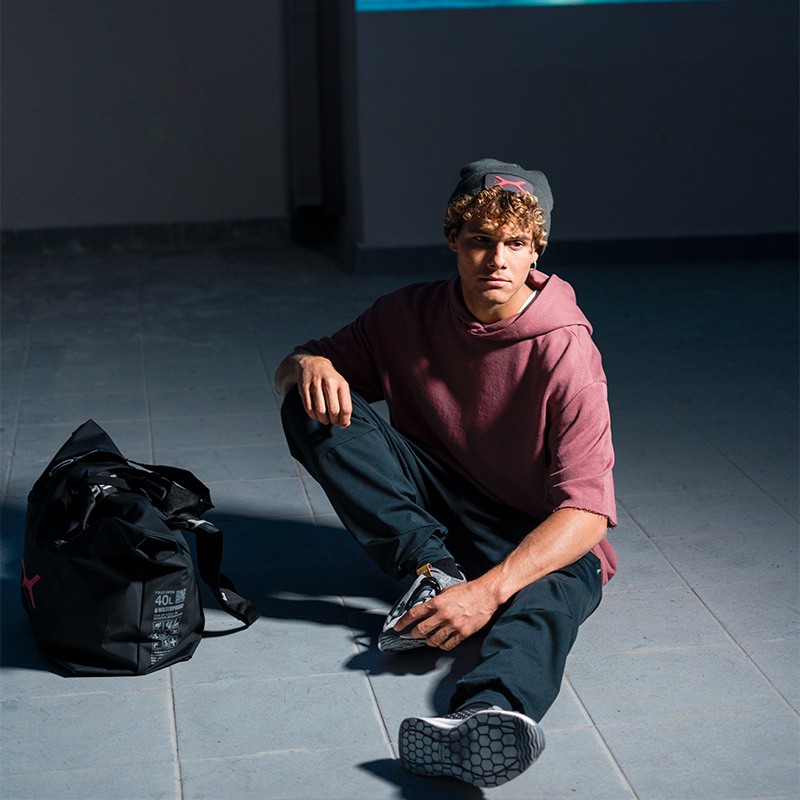 Κοντομάνικο Hoodie Oxean Cinnamon Red Ένδυση, Φούτερ image