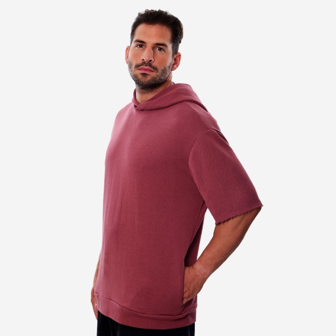 Κοντομάνικο Hoodie Unisex Oxean Cinnamon Red Ένδυση, Φούτερ image