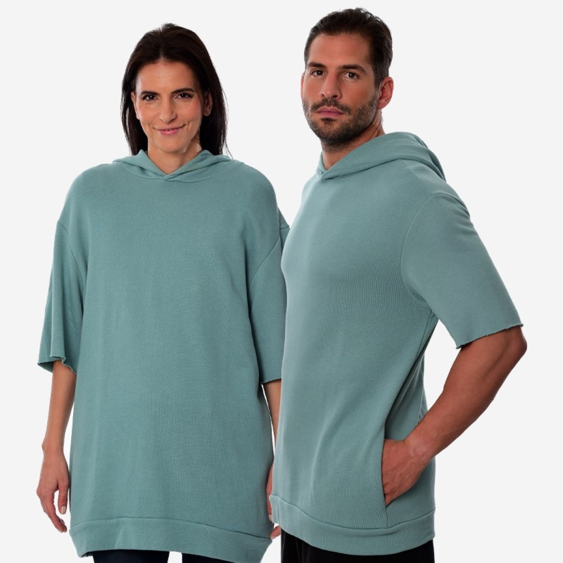 Κοντομάνικο Hoodie Oxean Light Green Ένδυση, Φούτερ image