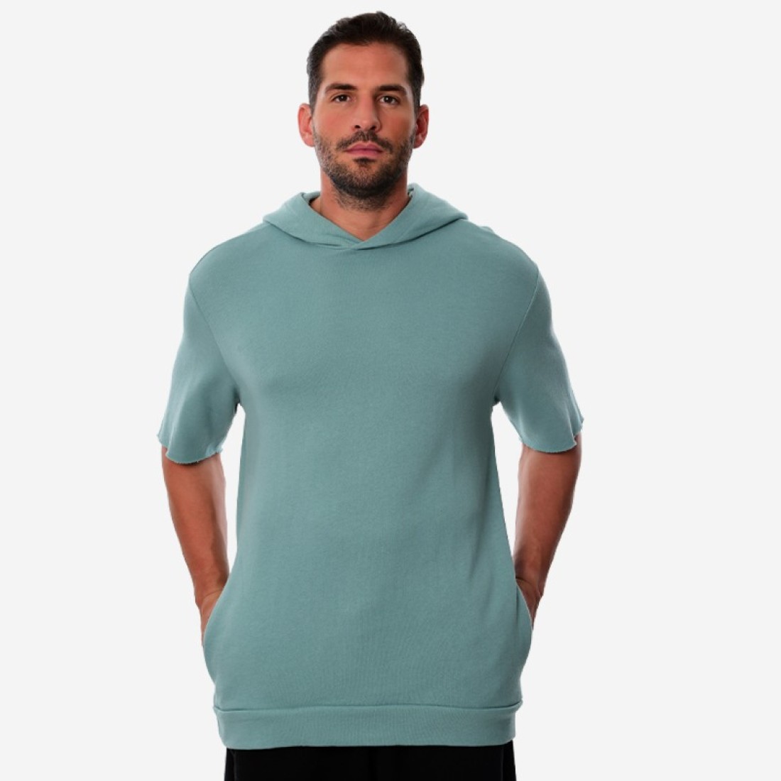 Κοντομάνικο Hoodie Oxean Light Green Ένδυση, Φούτερ image