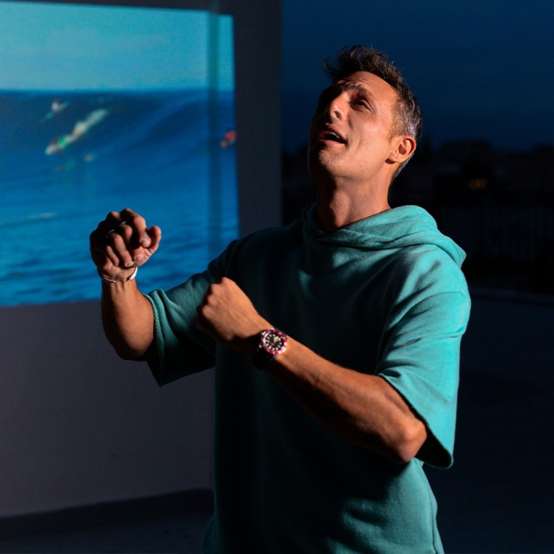 Κοντομάνικο Hoodie Oxean Light Green Ένδυση, Φούτερ image