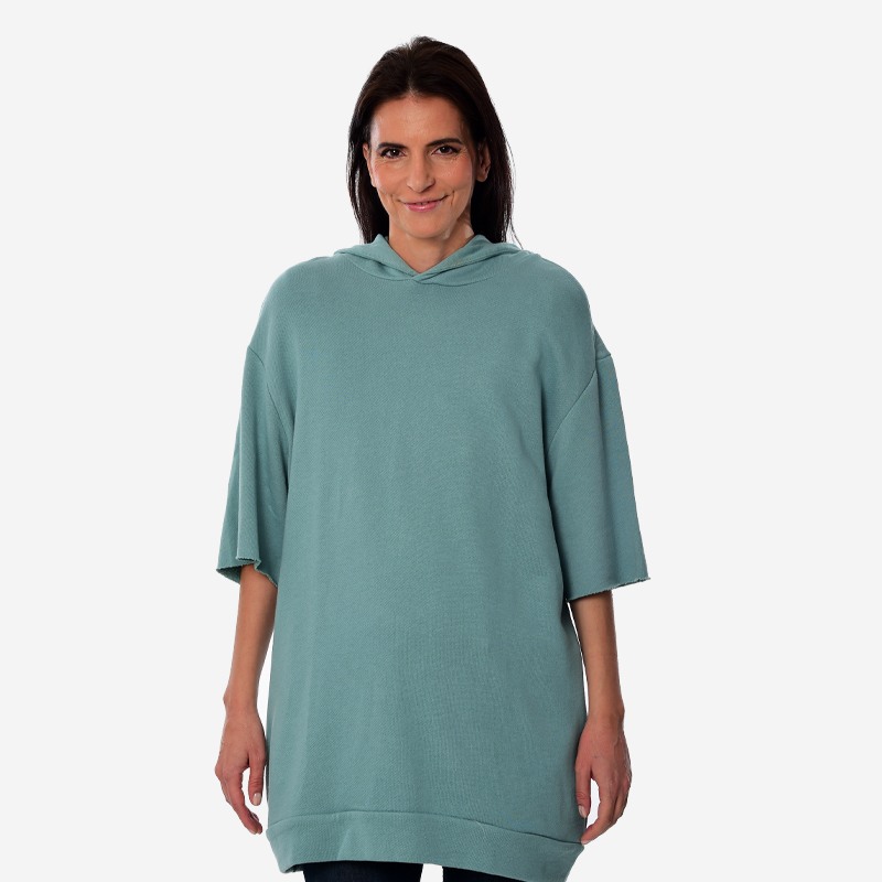 Κοντομάνικο Hoodie Unisex Oxean Light Green