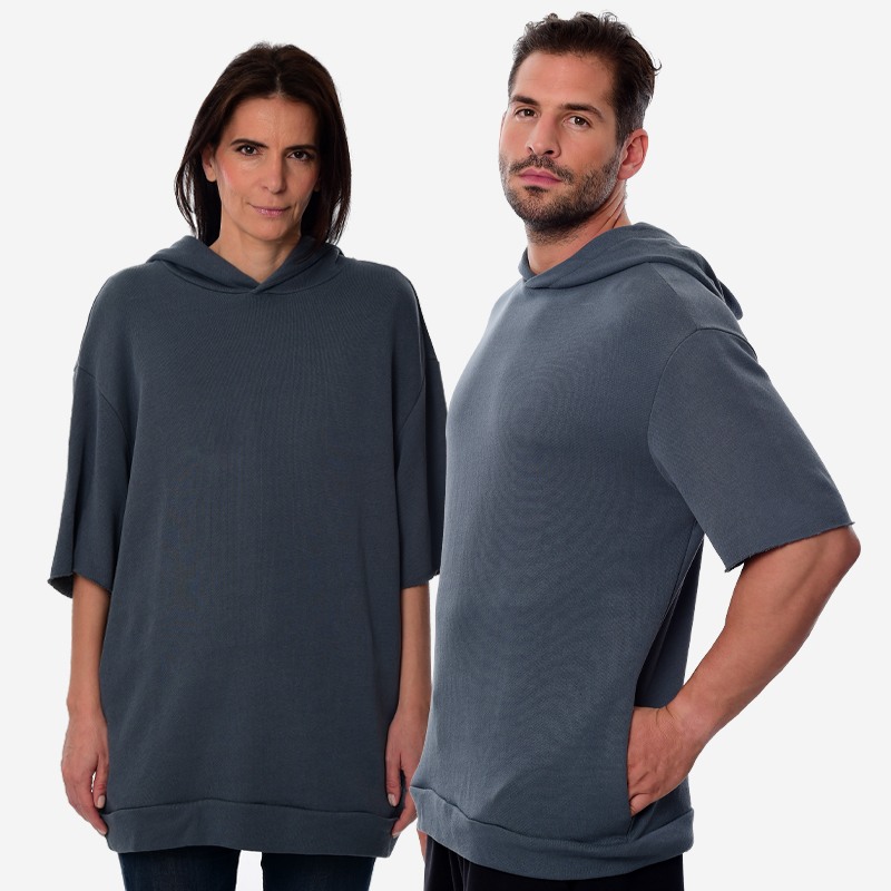 Κοντομάνικο Hoodie Oxean Petrol