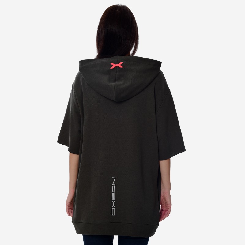 Κοντομάνικο Hoodie Unisex Oxean 'Reflective' Charcoal Khaki