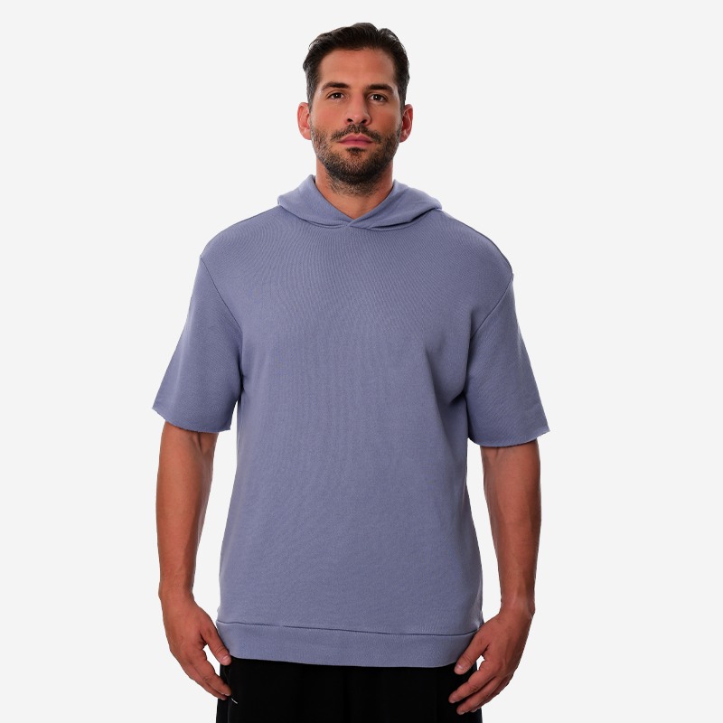 Κοντομάνικο Hoodie Unisex Oxean 'Reflective' Ocean Blue
