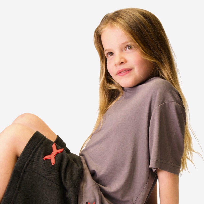Κοντομάνικο Oxean Unisex Stretch Breathable Kids Grey Ένδυση, Μπλούζες image