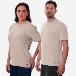 Κοντομάνικο Oxean Stretch Breathable Beige