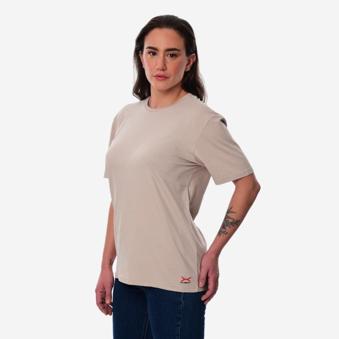 Κοντομάνικο Oxean Unisex Stretch Breathable Beige Ένδυση, Μπλούζες image