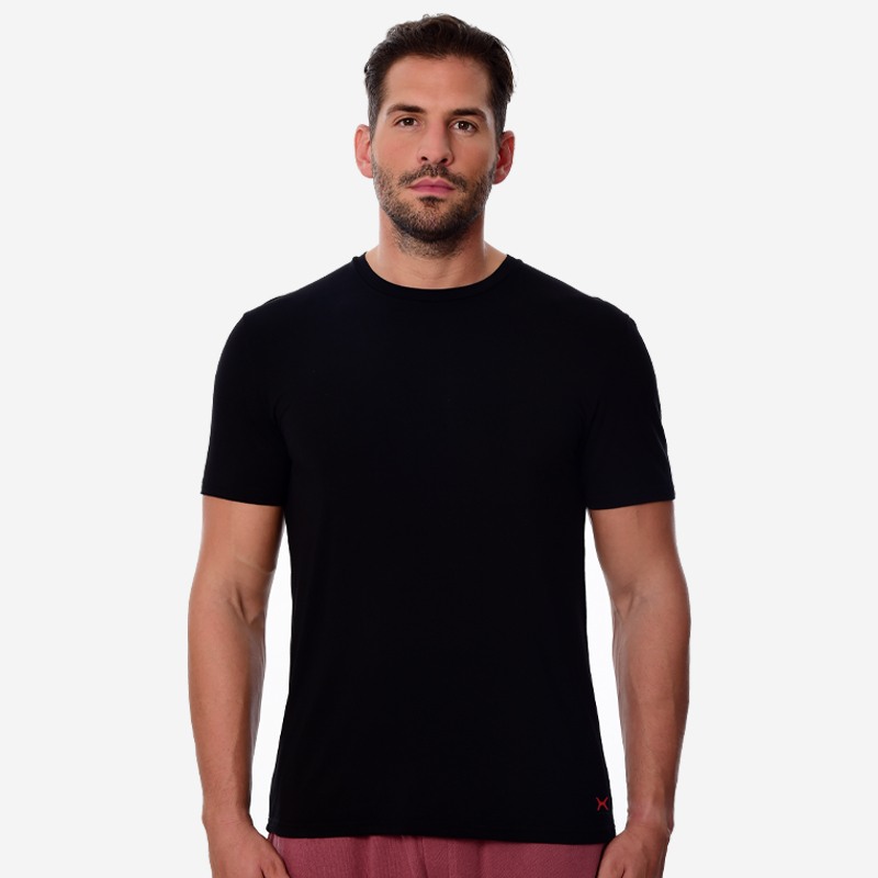 Κοντομάνικο Oxean Stretch Breathable Black