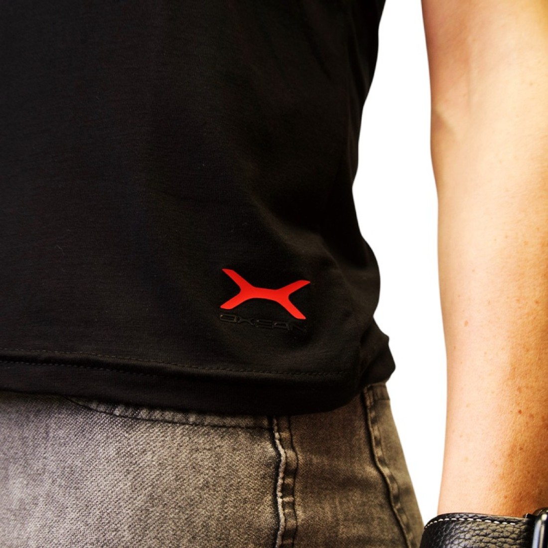 Κοντομάνικο Oxean Stretch Breathable Black Ένδυση, Μπλούζες image