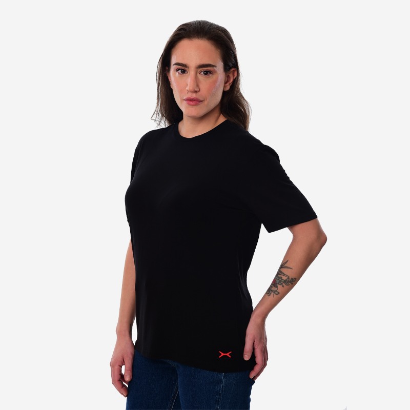 Κοντομάνικο Oxean Unisex Stretch Breathable Black Ένδυση, Μπλούζες image