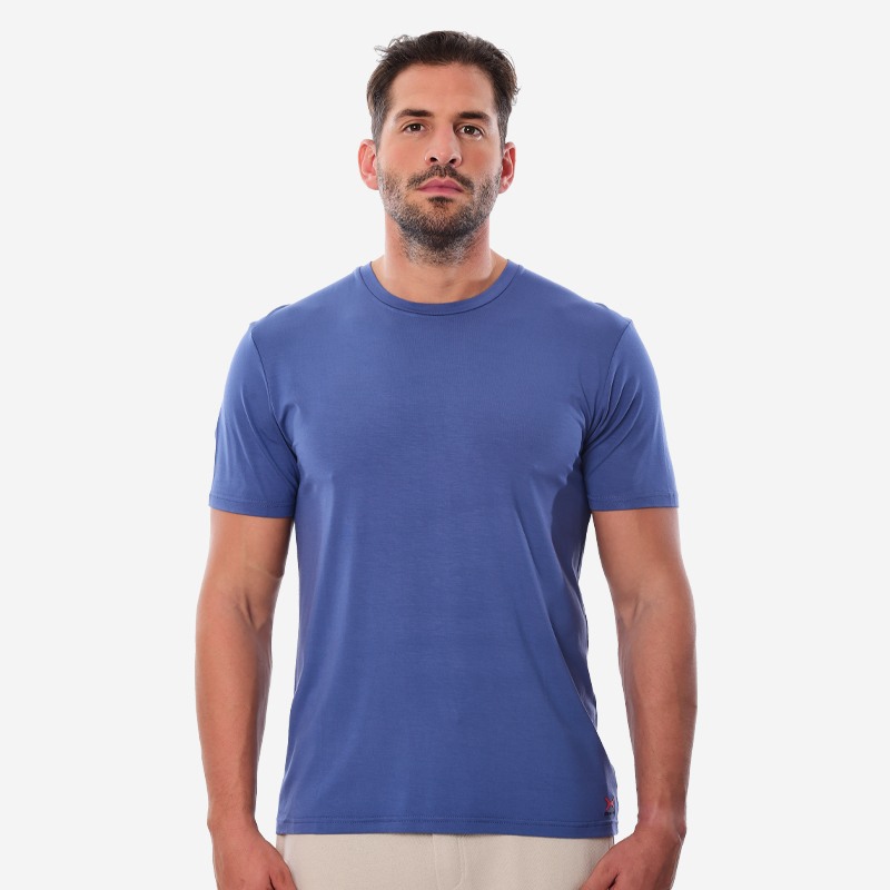 Κοντομάνικο Oxean Stretch Breathable Ocean Blue