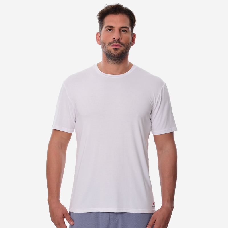 Κοντομάνικο Oxean Stretch Breathable White