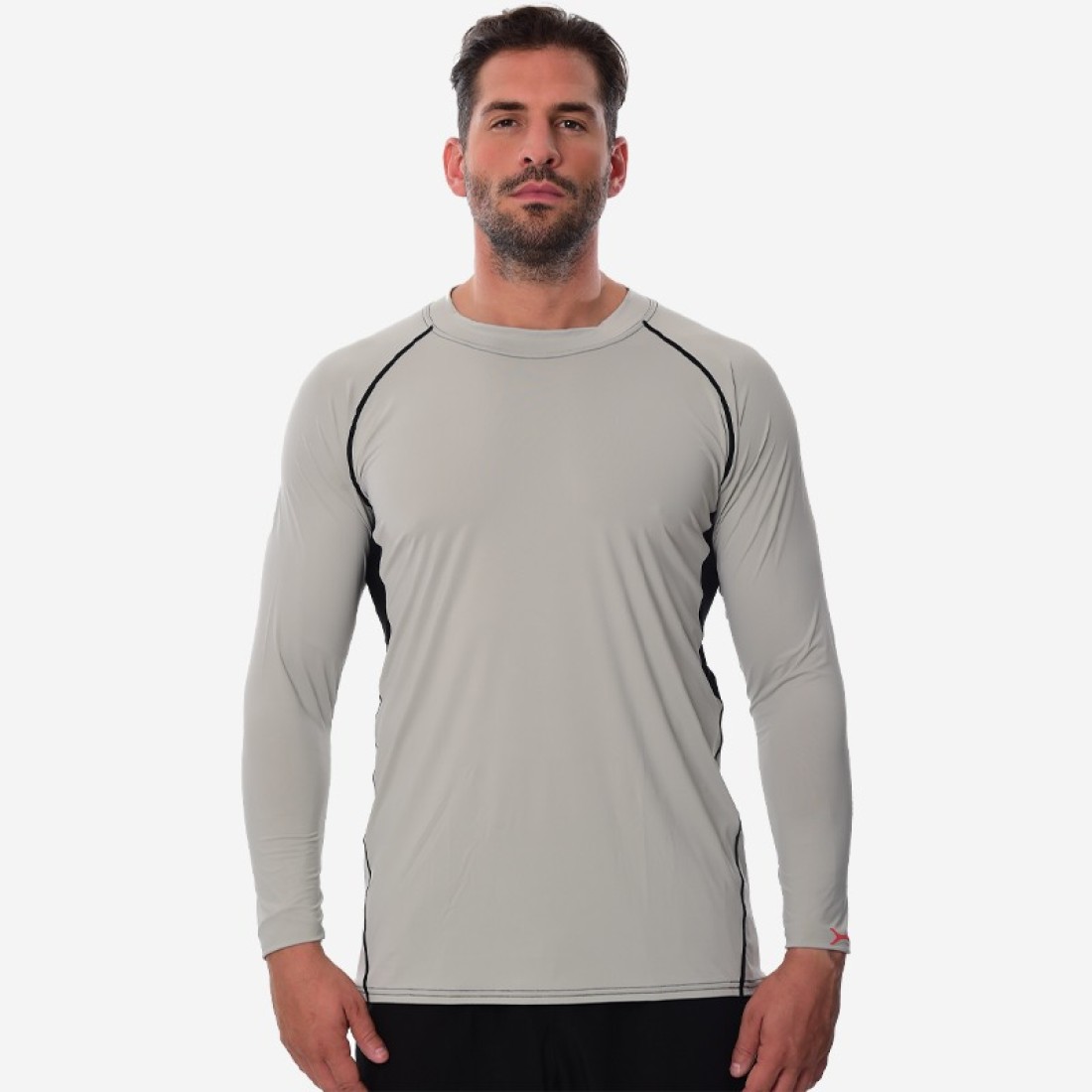 Mπλούζα Unisex UV Oxean Cooling Rash Guard Light Gray Ένδυση, Ρούχα UV image