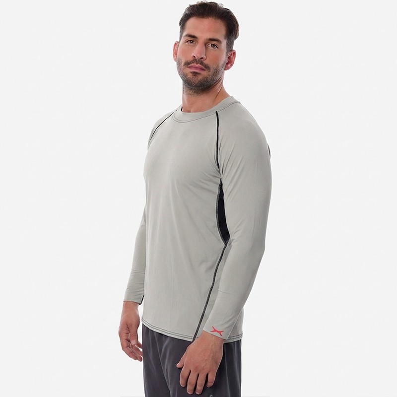 Mπλούζα Unisex UV Oxean Cooling Rash Guard Light Gray Ένδυση, Ρούχα UV image