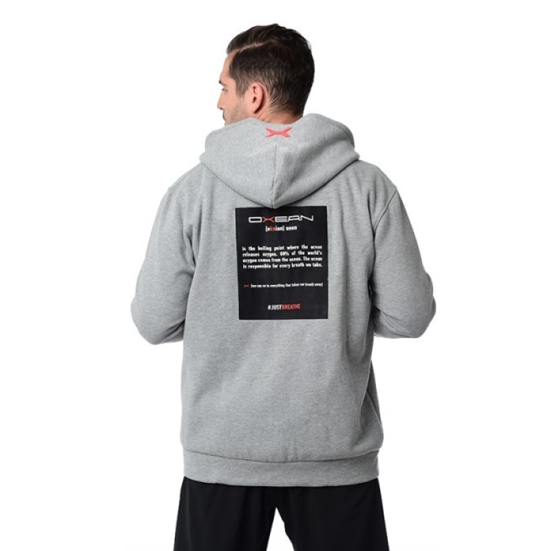 Φούτερ Ζακέτα Oxean Jacket Textile Grey