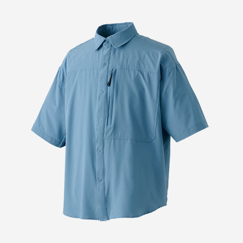 RBB Rivalley Quick-Drying Stretch Half Shirt Smoke Blue image
