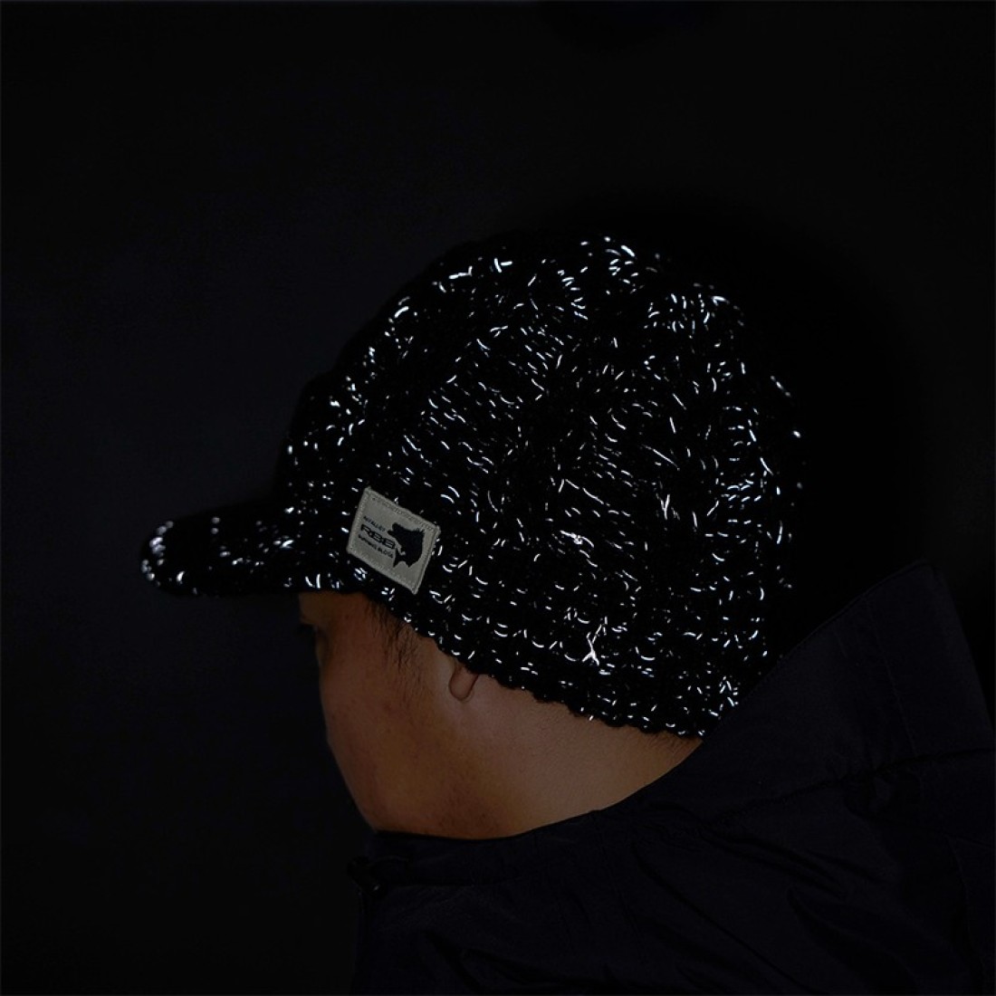 RBB Reflective Knit Cap Black Clothes, Caps image