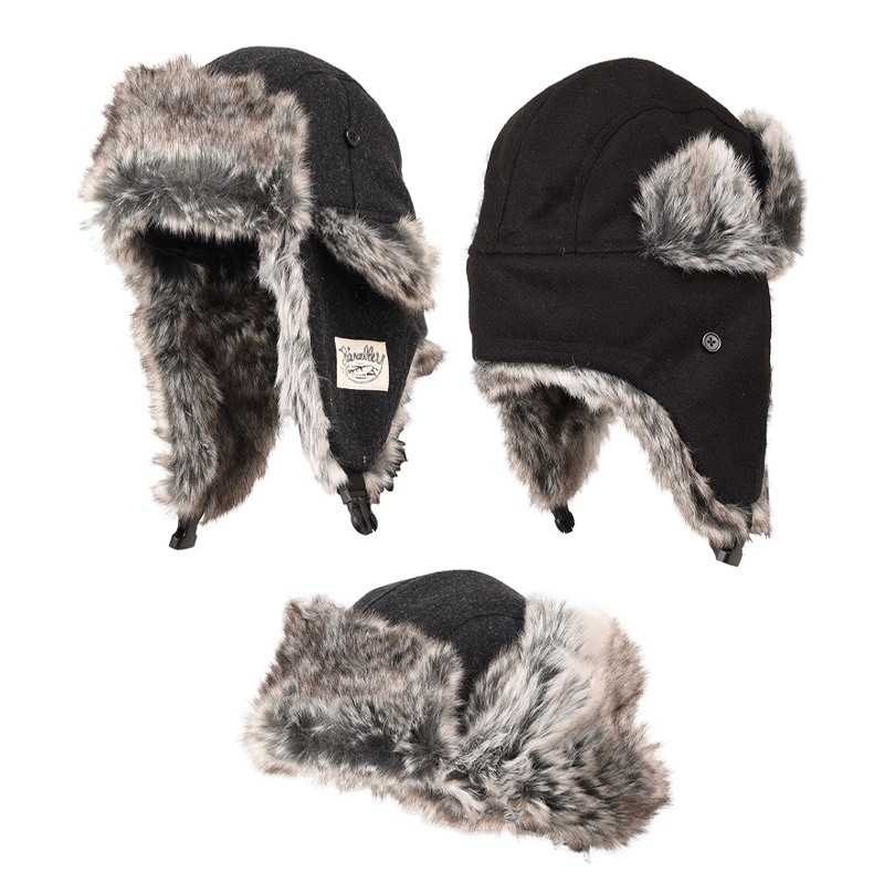 Καπέλο Μάλλινο με Πτερύγια Αυτιών RBB Rivalley Wool Aviator Gray