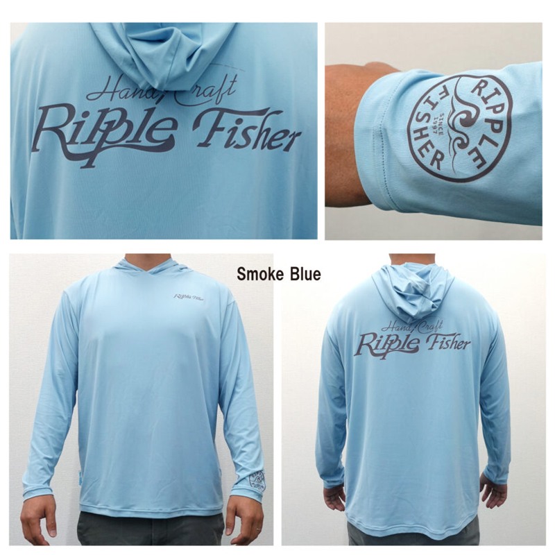 Mπλούζα UV Ripple Fisher Cool Hoodie Blue