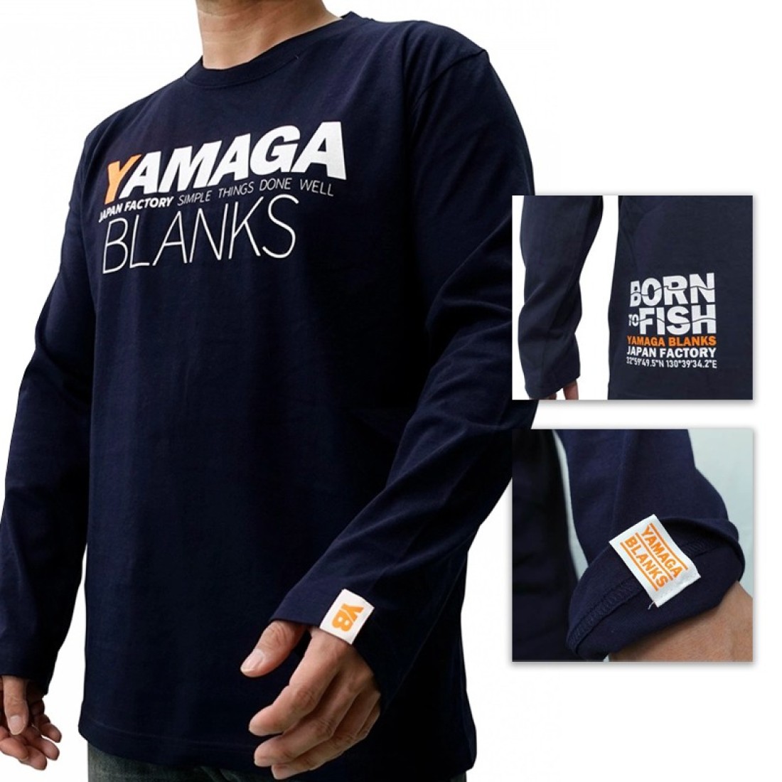Yamaga Blanks Long Sleeve Shirts 2021 Navy Blue image