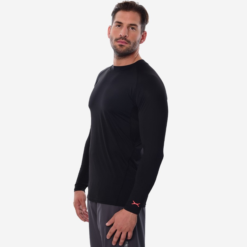 Mπλούζα Unisex UV Oxean Cooling Rash Guard Black Ένδυση, Ρούχα UV image