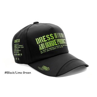 DRESS Airborne Cap#BlackLimeGreen